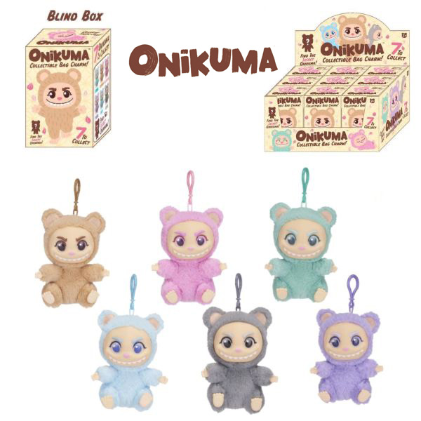 (Mis 0) ONIKUMA Peluche Portachiavi (con viso in PVC) 13 cm c/bagclip 7ass (uno segreto) In Blind Box – In espo da 9 pz…x72